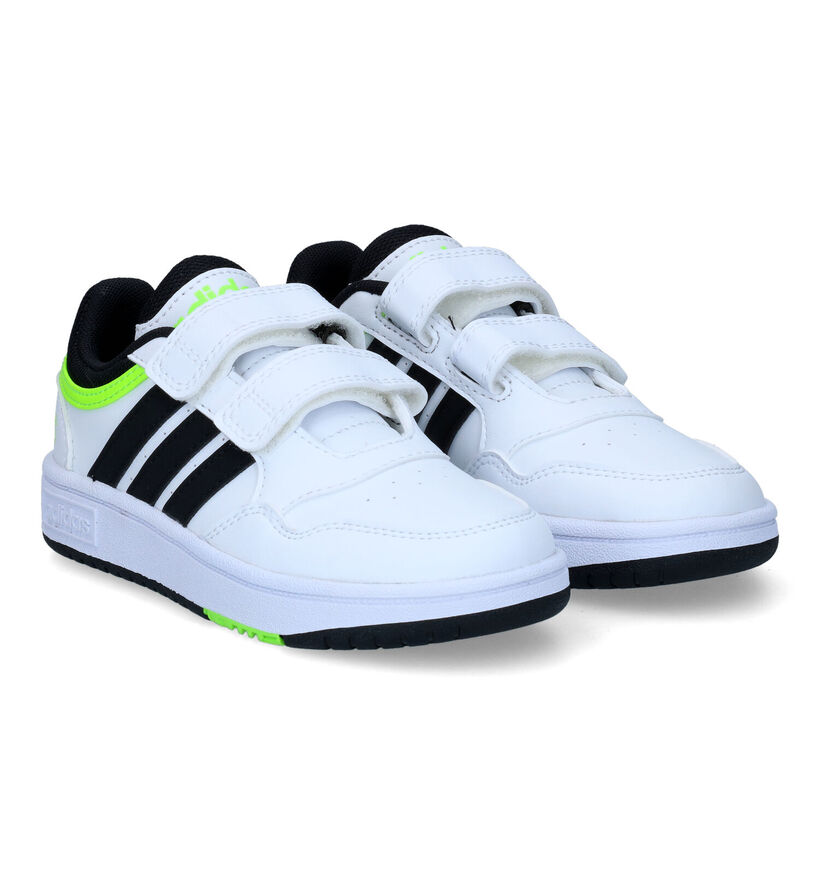 adidas Hoops 3.0 Baskets en Blanc pour garçons (318803) - pour semelles orthopédiques