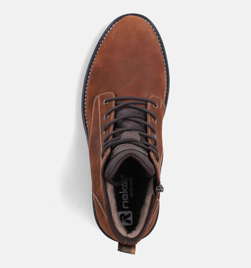 Rieker Donkerbruine Veterboots voor heren (379817)