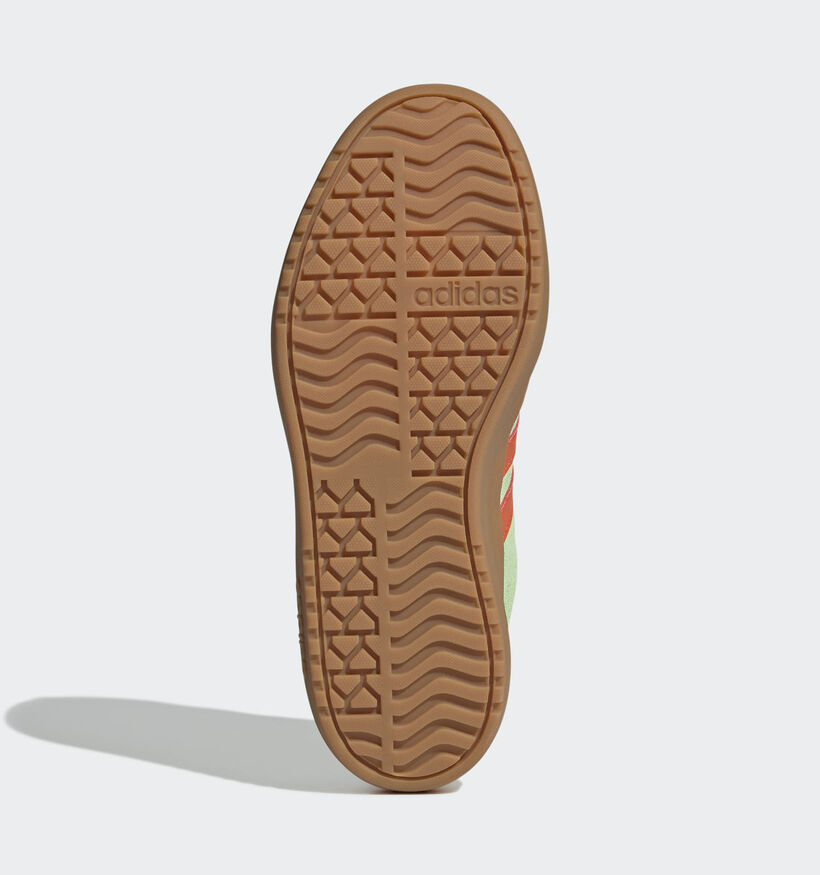 adidas VL Court Bold Groene/Oranje Sneakers voor jongens, meisjes (366062) - geschikt voor steunzolen