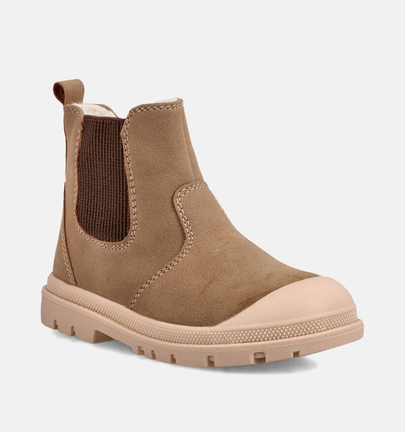 Milo & Mila Bottines Chelsea en Marron pour gar&ccedil;ons (379234)