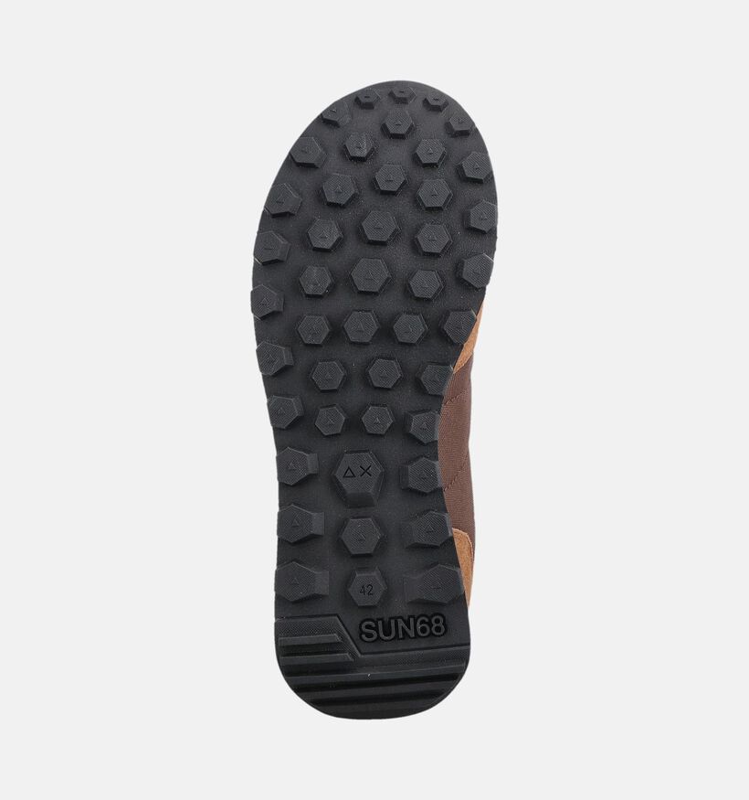 Sun68 Tom 2.0 Bruine Sneakers voor heren (379402) - geschikt voor steunzolen