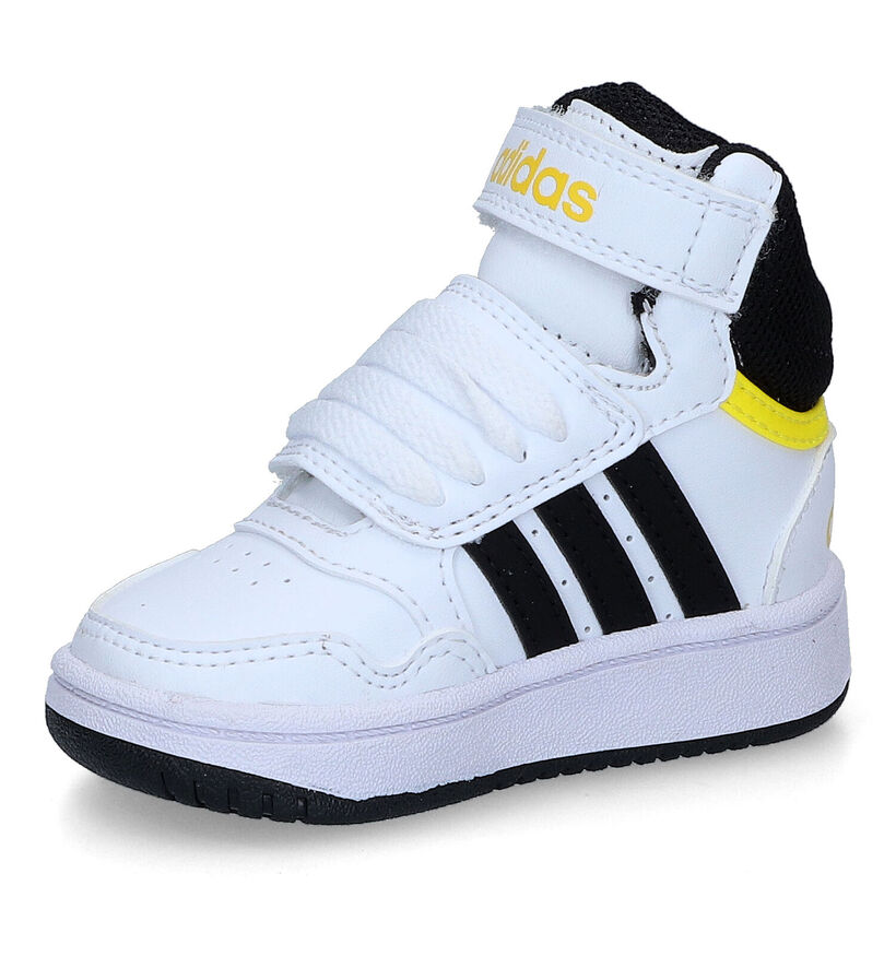 adidas Hoops Mid 3.0 Witte Sneakers voor jongens (311335)