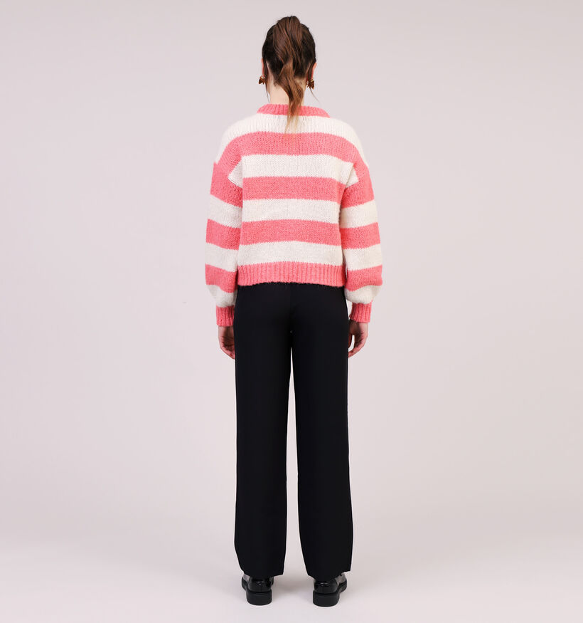 Vero Moda Newwine Pull rayé en Rose (327214)