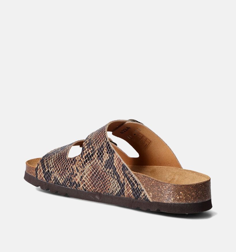 Scholl Josephine Bruine Slippers Croco voor dames (357568)