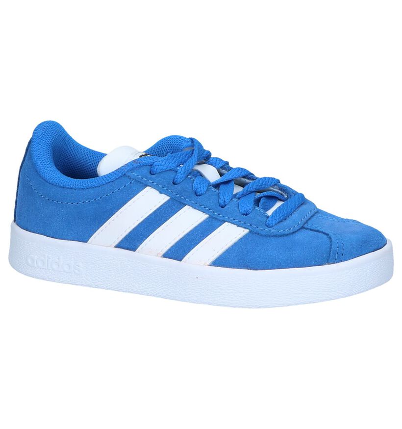 adidas VL Court 2.0 Zwarte Sneakers in kunstleer (252556)