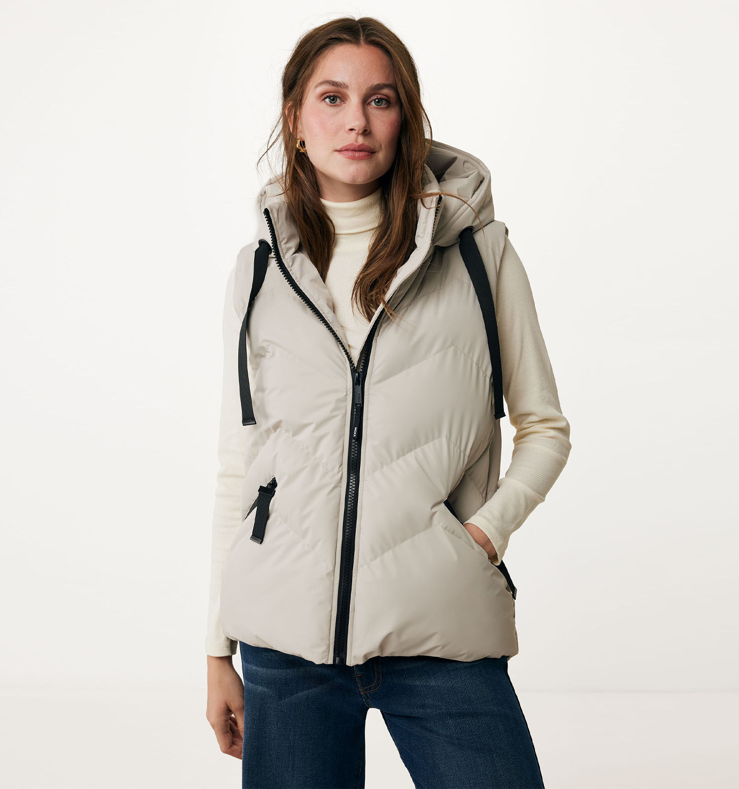 Mexx Doudoune courte sans manches en Beige Femmes Manteaux en ligne sur TORFS.BE
