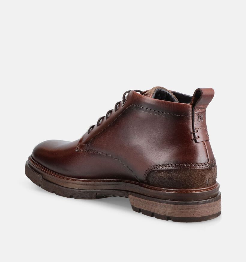 Berkelmans Levin Donkerbruine Boots met Veters voor heren (379060) - geschikt voor steunzolen