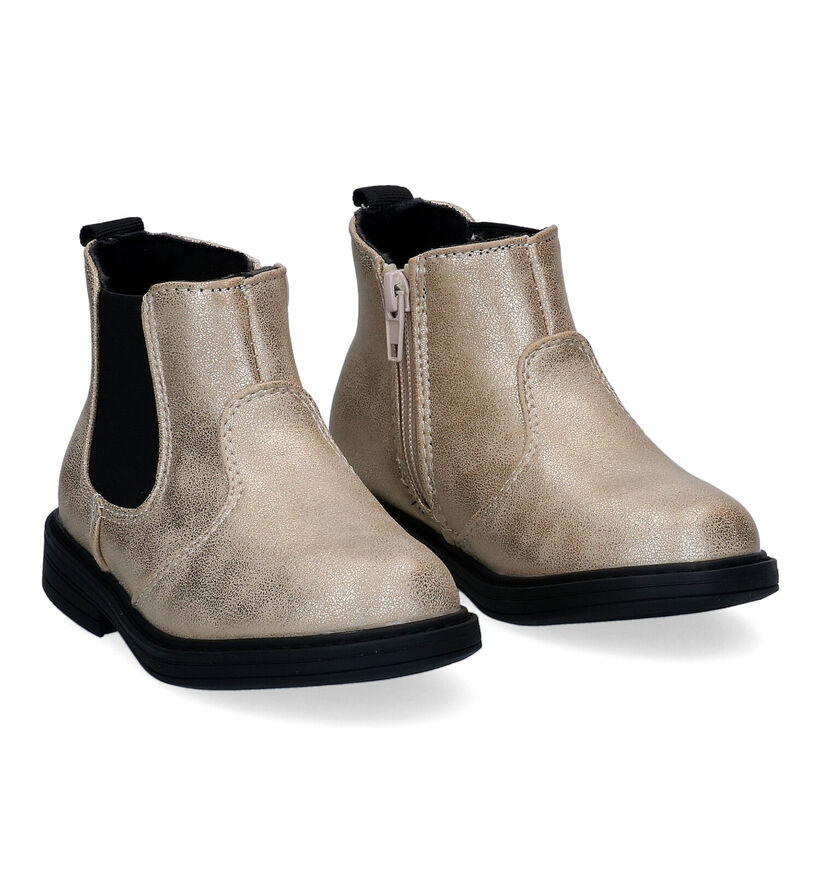 Milo & Mila Bottines Chelsea en Or pour filles (297193)