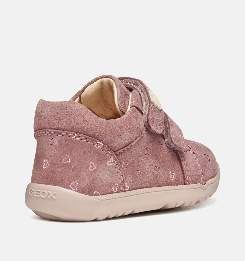 Geox Macchia Roze Hoge Velcroschoenen voor meisjes (360374) - geschikt voor steunzolen