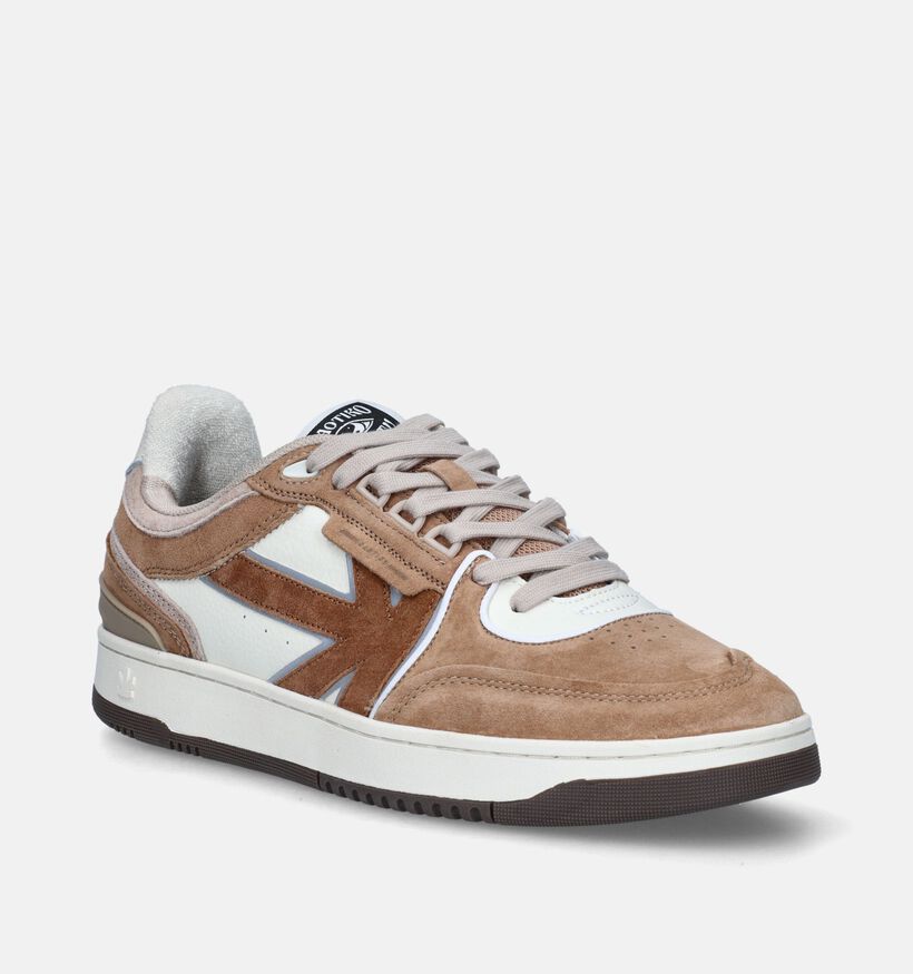 Kaotiko Boston Piping Suede Bruine Veterschoenen voor heren (346092) - geschikt voor steunzolen