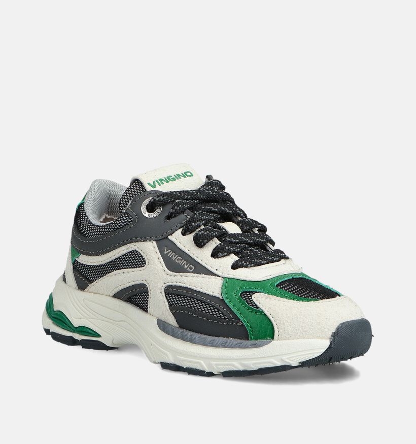 Vingino Witte Veterschoenen voor jongens, meisjes (364643) - geschikt voor steunzolen