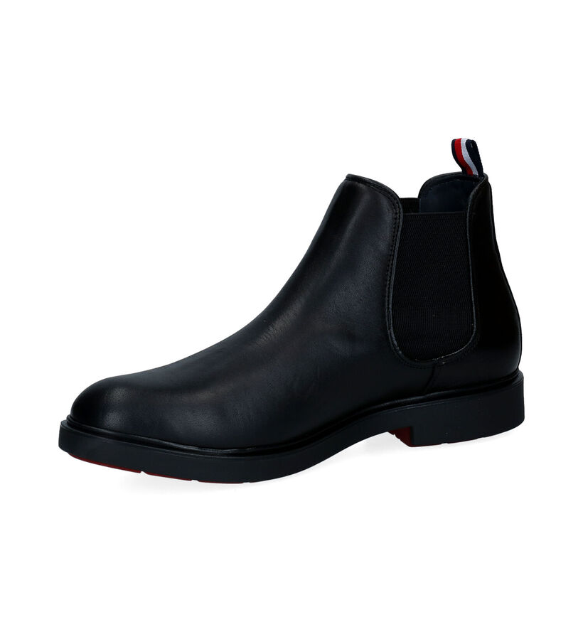 Tommy Hilfiger Elevated Zwarte Chelsea Boots in leer (296052)