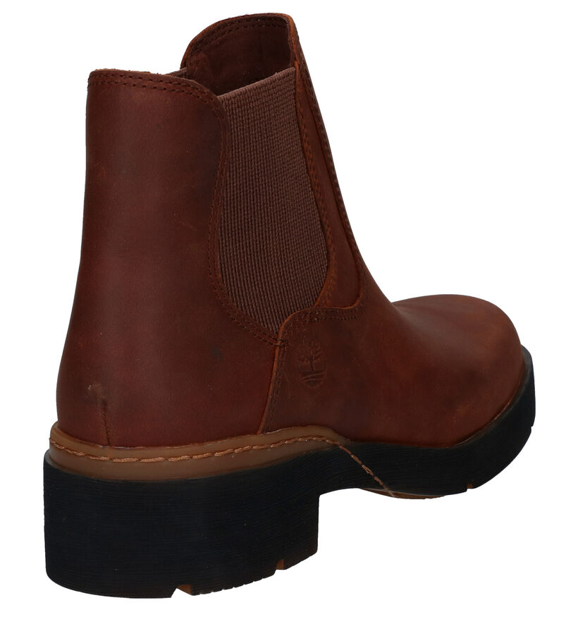 Timberland Graceyn Bottines Chelsea en Cognac en cuir (278848)