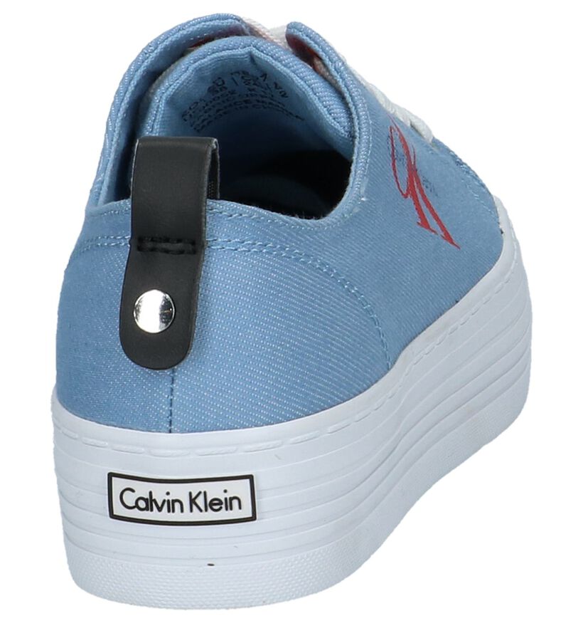 Calvin Klein Baskets basses en Blanc en textile (269191)