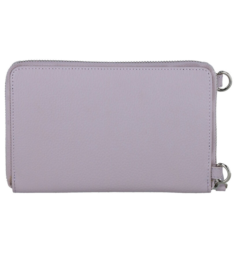 Crinkles Sac porté croisé en Mauve en cuir (290516)