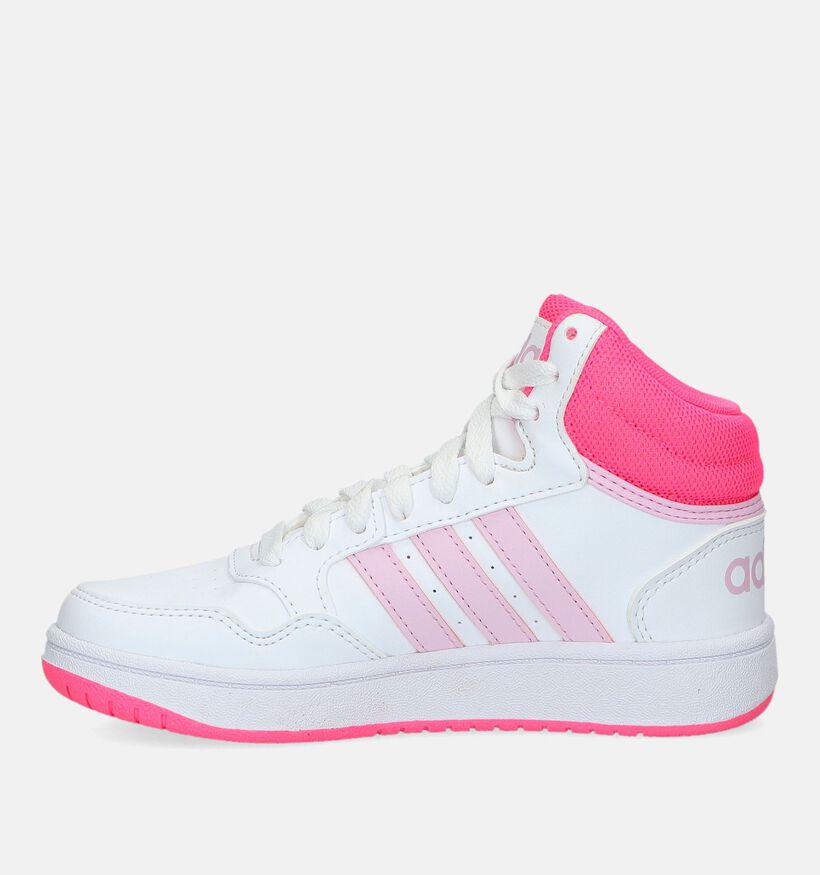 adidas Hoops Mid 3.0 K Witte Sneakers voor meisjes (332375)