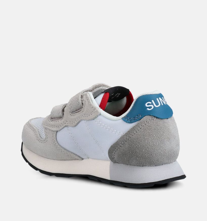 Sun68 Jaki Solid Baskets basses en Blanc pour filles, gar&ccedil;ons (369062) - pour semelles orthop&eacute;diques