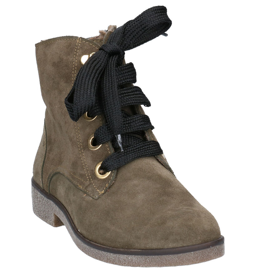 Mirel Bottines en Vert kaki en daim (256449)