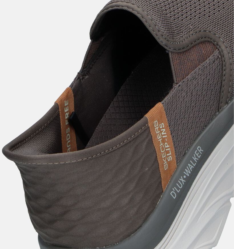 Skechers Relaxed Fit D'Lux Walker Bruine Slip-on Sneakers voor heren (340810)