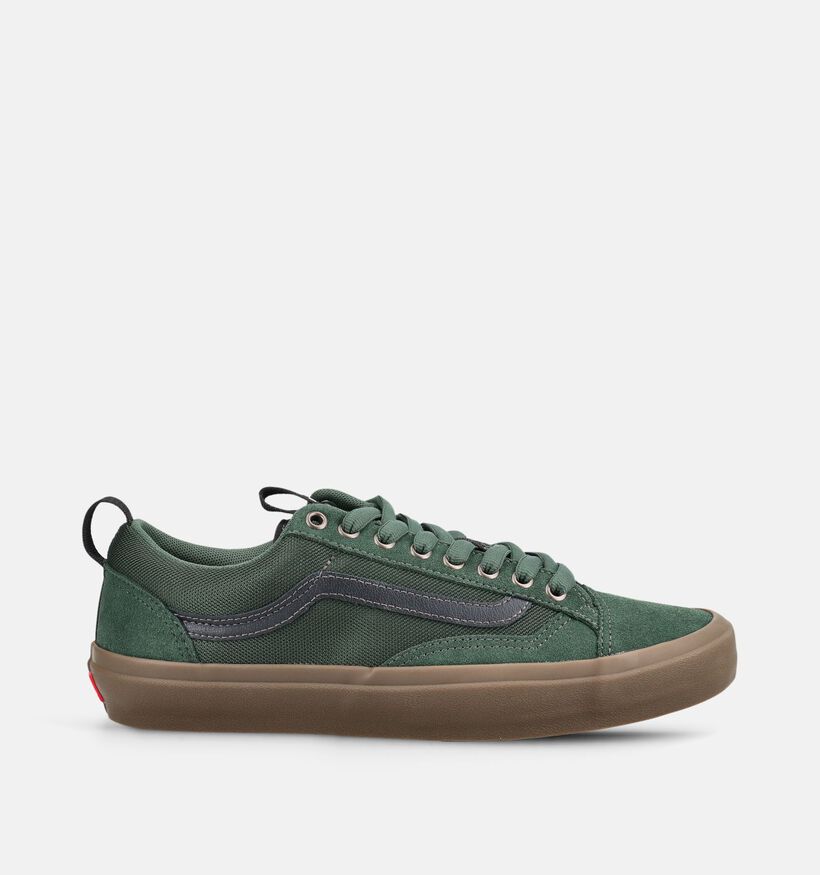 Vans Old Skool 36 Baskets en Vert kaki pour hommes (376608) - pour semelles orthop&eacute;diques
