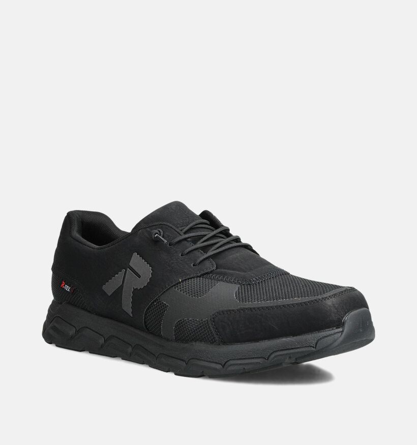 Rieker Zwarte Veterschoenen voor heren (363501) - geschikt voor steunzolen