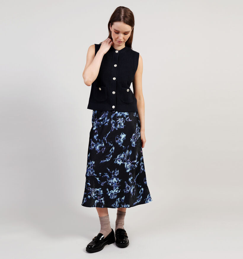 JDY Stella Blauwe Mouwloze Gilet Gouden Knopen voor dames (362437)