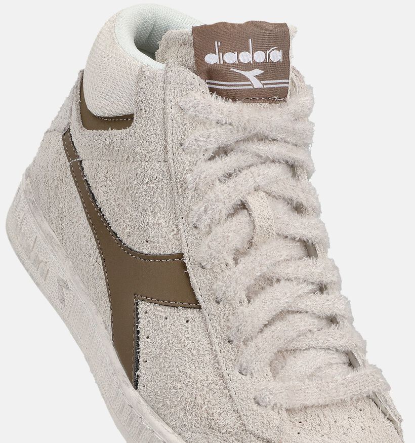 Diadora Game High Baskets montantes en Ecru pour femmes (361393) - pour semelles orthopédiques