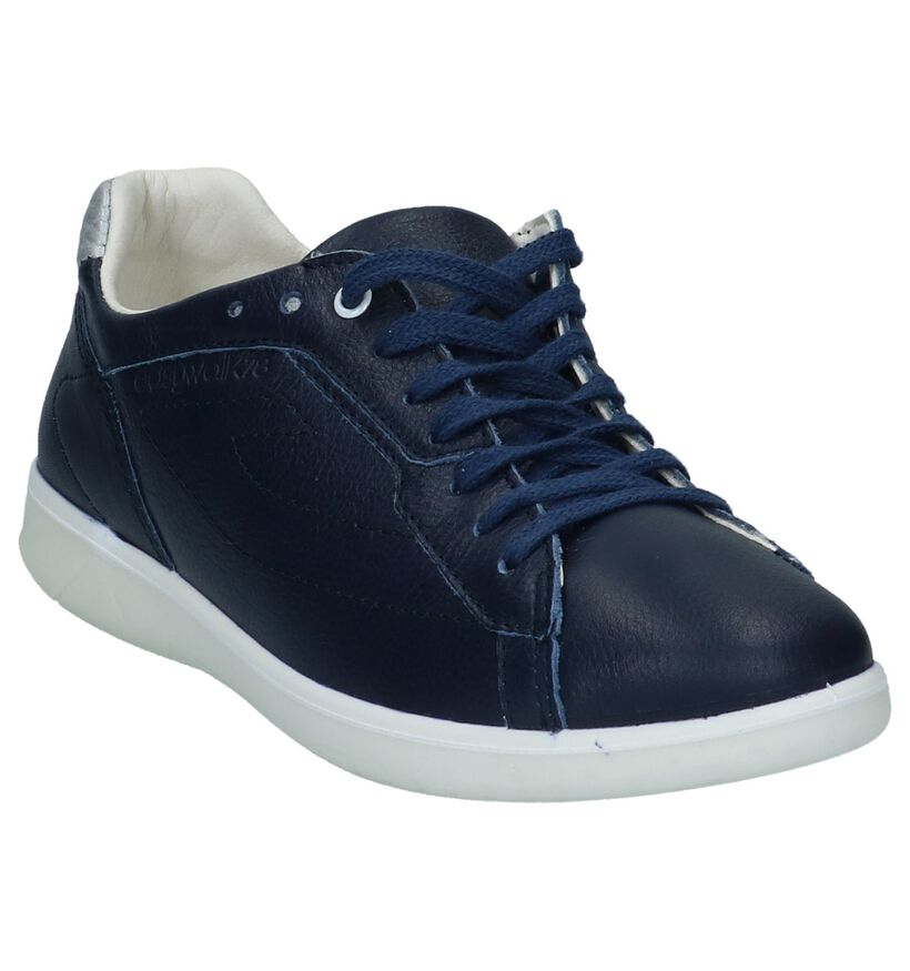 Donker Blauwe Veterschoenen Tbs Oxygen in leer (236050)