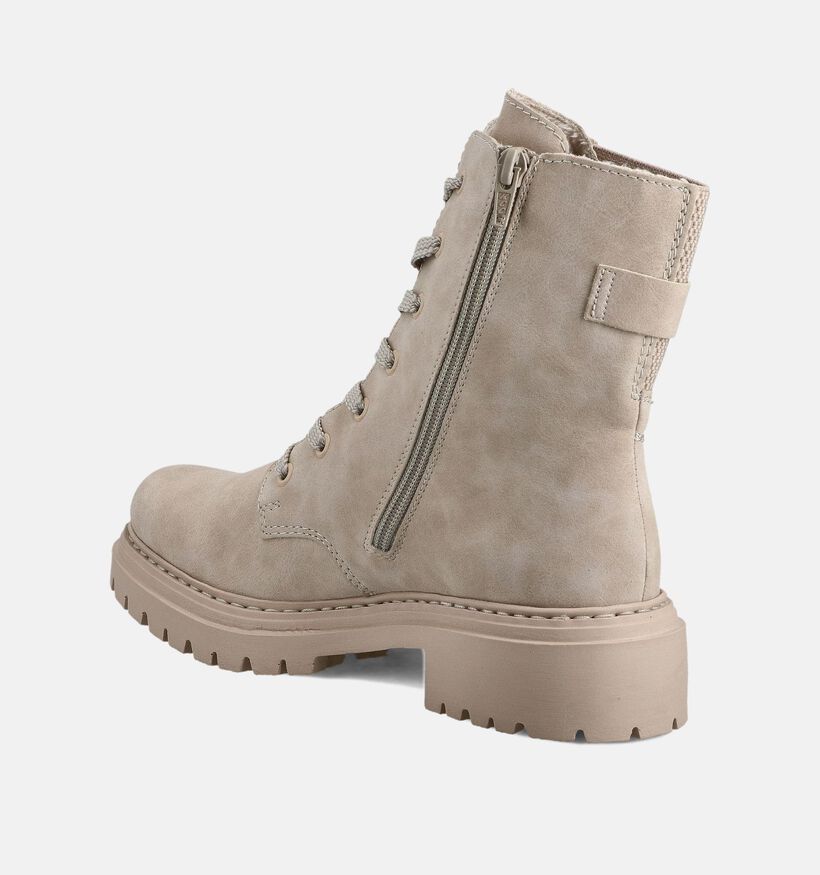 Rieker Boots à lacets en Écru pour femmes (363524)