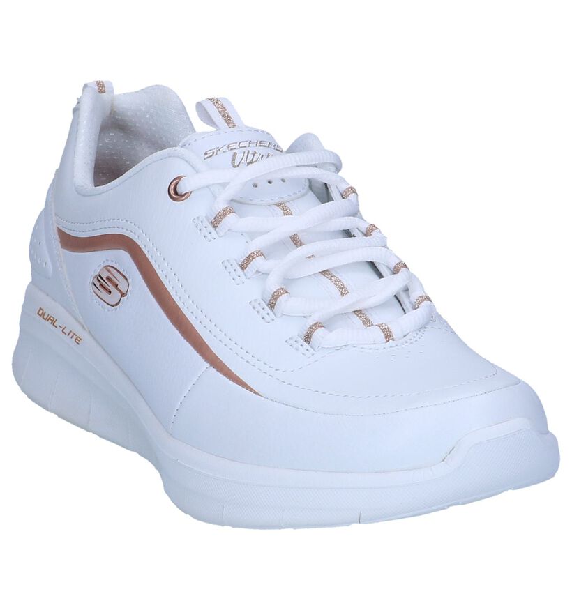 Skechers Synergy Witte Sneakers in kunstleer (291970)