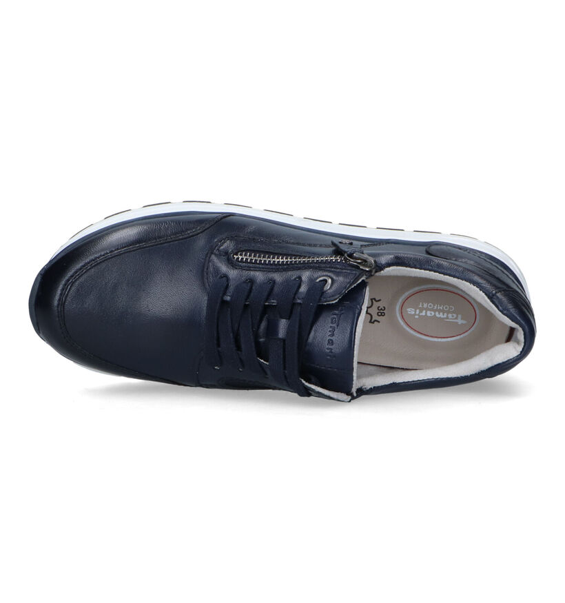 Tamaris Comfort Blauwe Veterschoenen voor dames (323039) - geschikt voor steunzolen