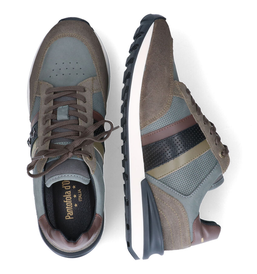 Pantofola d'Oro Imola Runner Chaussures à lacets en Khaki pour hommes (315350) - pour semelles orthopédiques