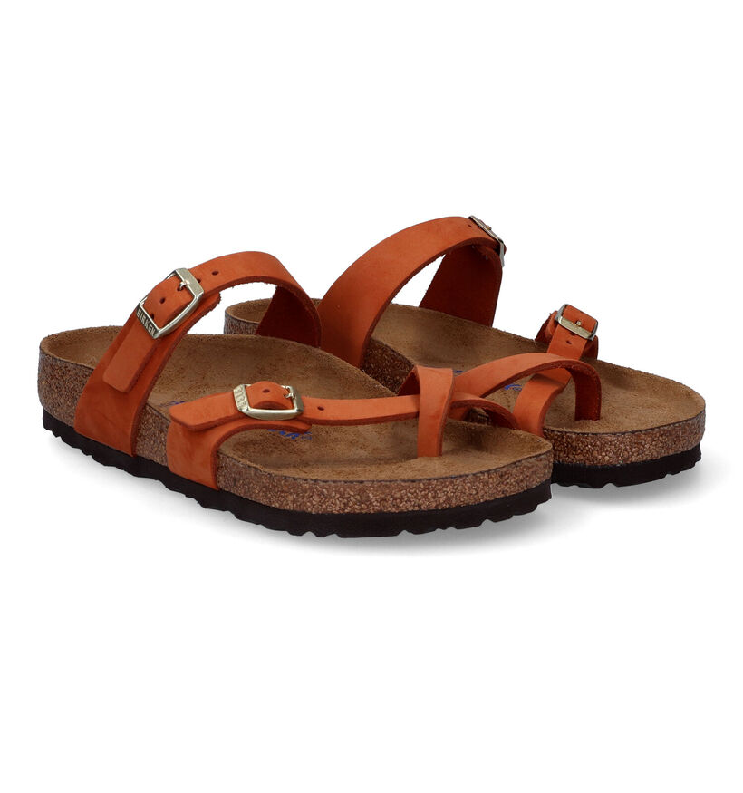 Birkenstock Mayari Tongs en Brun en nubuck (305613)