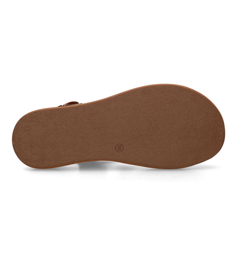 Inuovo Sandales plates en Noir pour femmes (356459)