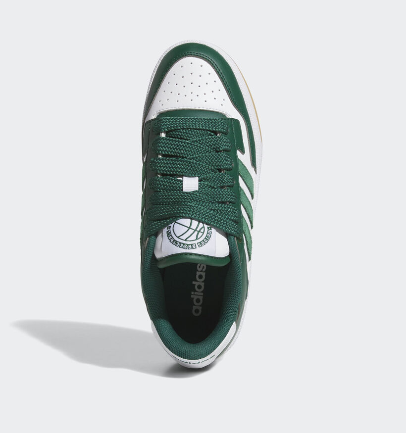 adidas Rapid Court Baskets en Blanc/Vert pour filles, garçons (359669) - pour semelles orthopédiques