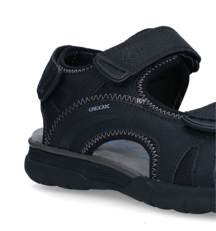 Geox Spherica Sandales en Noir en simili cuir (326721)