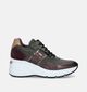 NeroGiardini Kaki Sneakers met sleehak voor dames (345562) - geschikt voor steunzolen