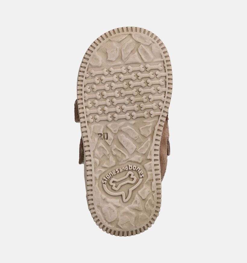 STONES and BONES Niso Donkerbeige Sneakers voor jongens (372293) - geschikt voor steunzolen