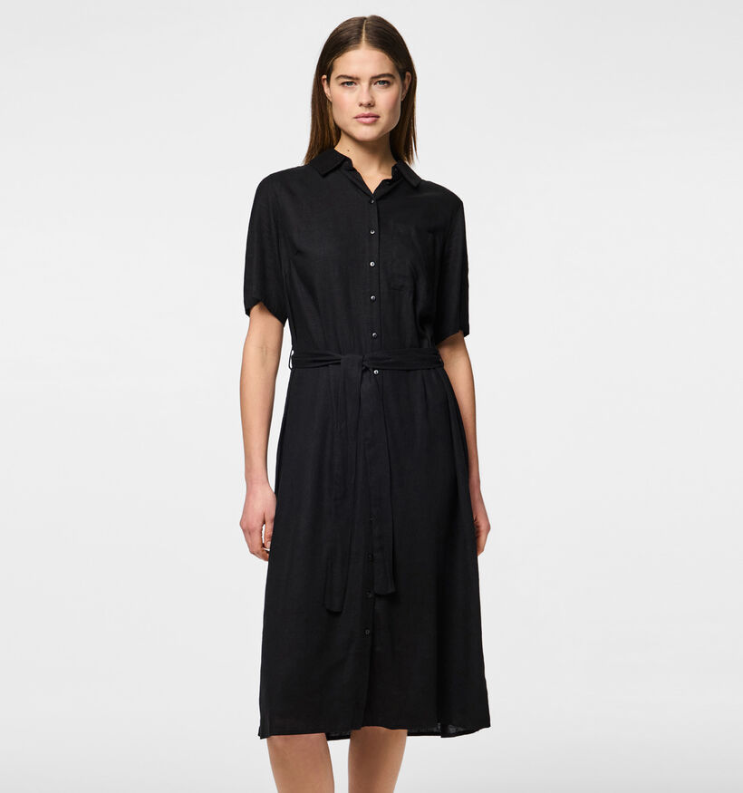 Pieces Pia Robe chemise en Noir pour femmes (351094)