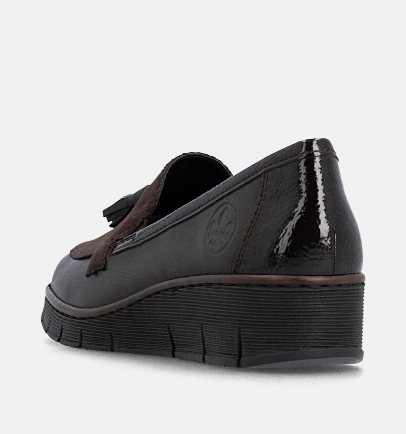 Rieker Antistress Chaussures plates en Brun fonc&eacute; pour femmes (376591)