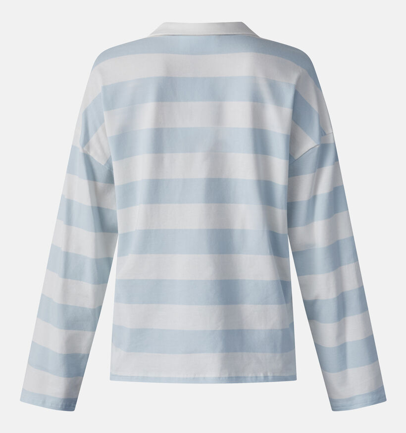 SISTERS POINT Vivia Blauw Gestreepte T-shirt voor dames (363309)