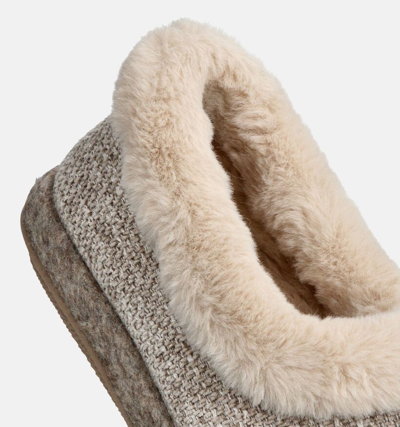 Torfs Home Donkerbeige Pantoffels voor dames (380867) - geschikt voor steunzolen