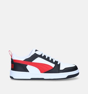 Puma Rebound Low Sneakers Zwart/Wit/Blauw/Groen