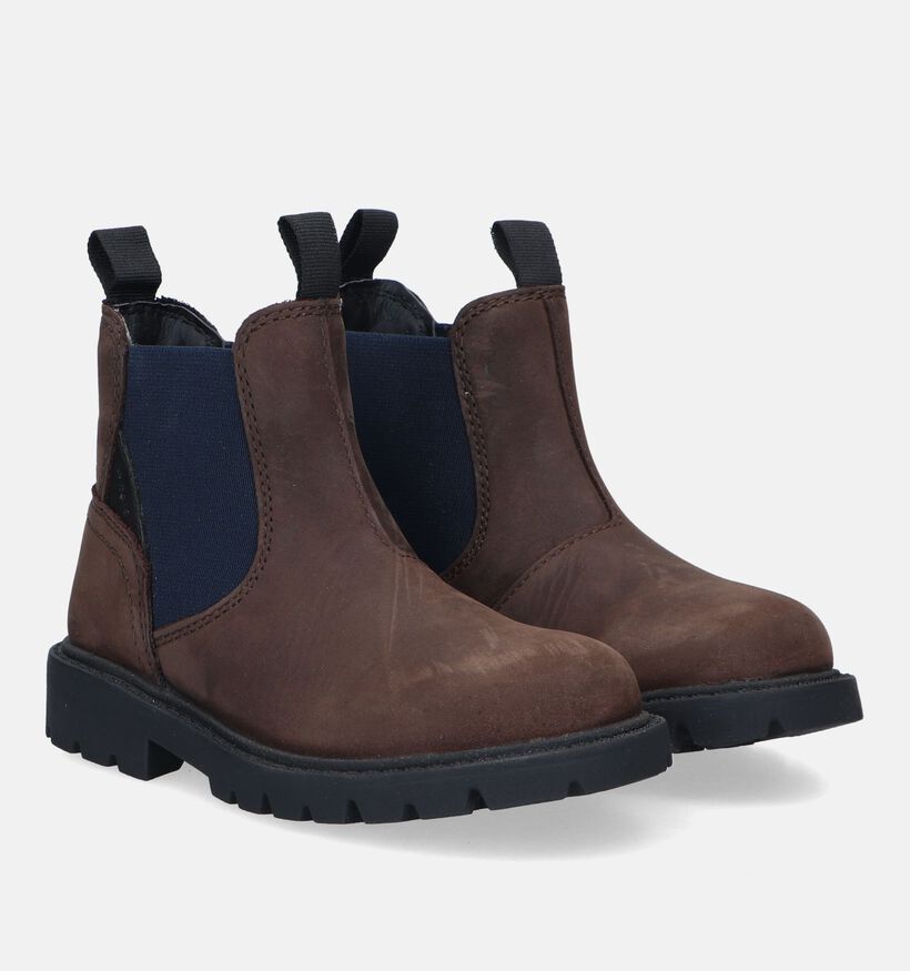 Geox Shaylax Bruine Chelsea Boots voor jongens (330067) - geschikt voor steunzolen