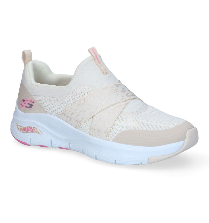 Skechers Arch Fit Beige Sneakers voor dames (319359) - geschikt voor steunzolen