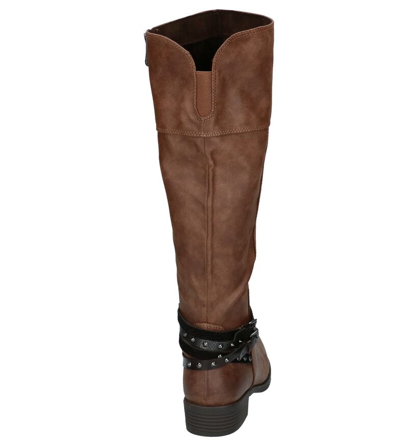 Marco Tozzi Bottes hautes en Cognac en simili cuir (202742)