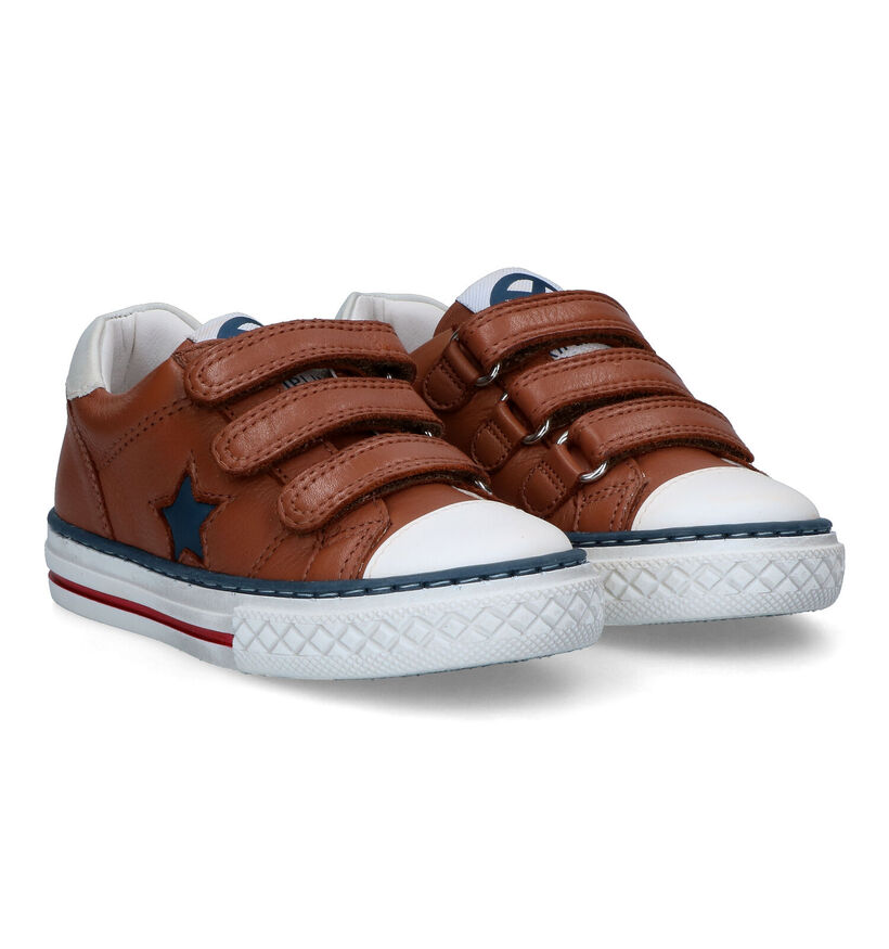 Kipling Henry 1 Chaussures à scratch en Cognac pour garçons (323985) - pour semelles orthopédiques