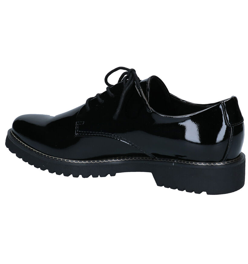 Marco Tozzi Feel Me Zwarte Veterschoenen in kunstleer (277623)
