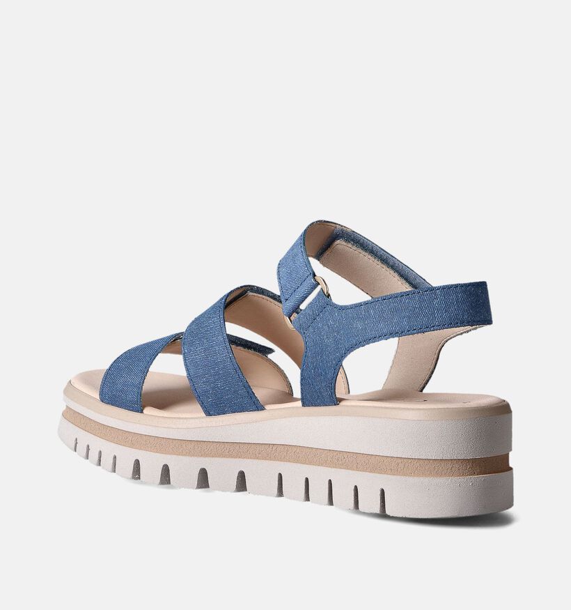 Gabor Best Fitting Sandales avec Talon Compensé en Bleu pour femmes (355081)