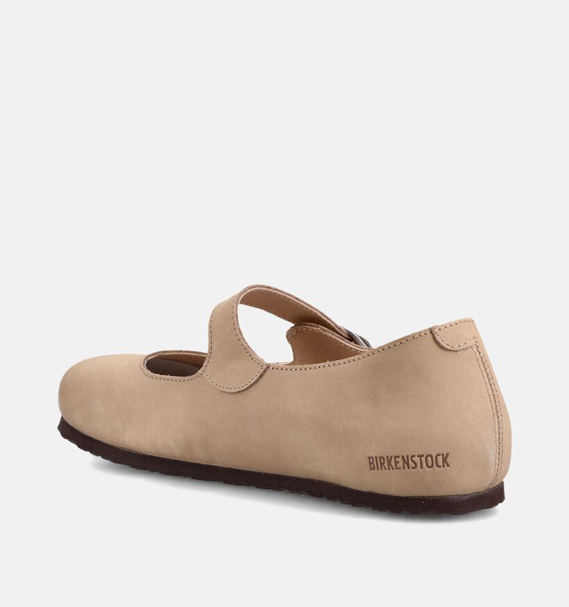 Birkenstock Santa Clarita Natural Ballerines en Beige pour femmes (368231) - pour semelles orthop&eacute;diques